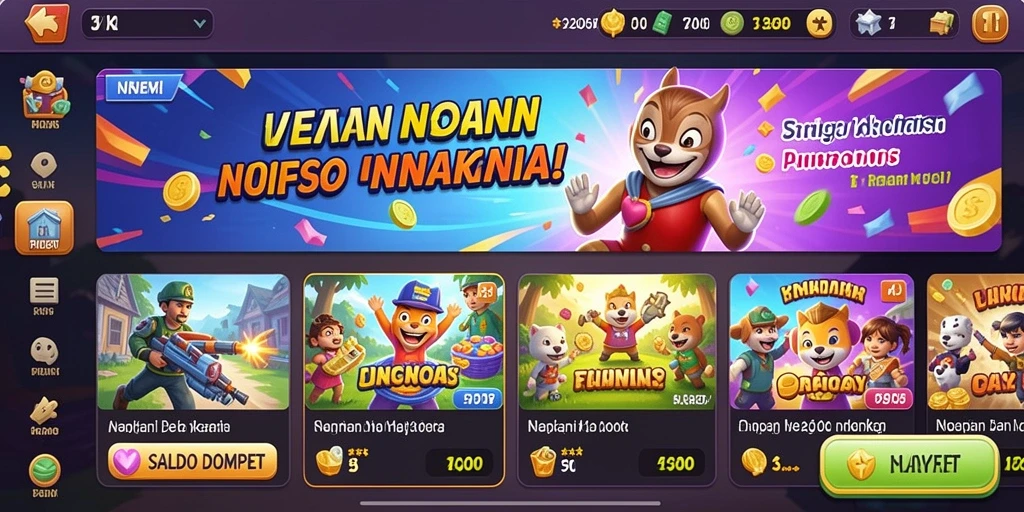 Screenshot menunjukkan tampilan home yang menarik.