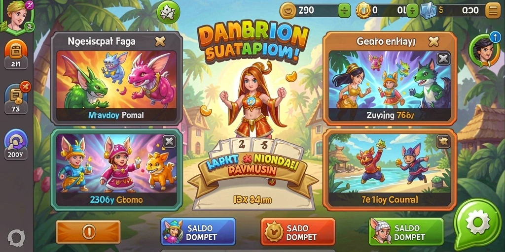 Ilustrasi grafis yang menakjubkan dalam petualangan.