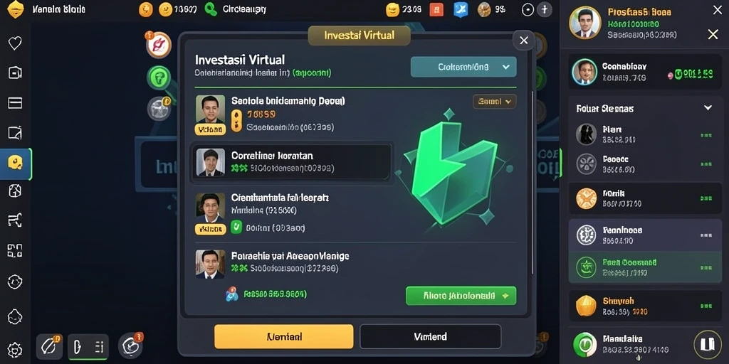 Screenshot menunjukkan tampilan antarmuka permainan yang menarik.